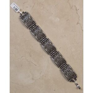 New Brighton Wide Link Scroll Work Bracelet 7.25" - Retired